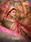 Feena By Stavan 3D Velvet Chiffon Embroidery Saree Exporters In India